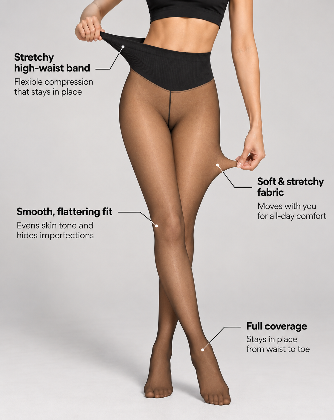 Lightskin Fleece Lined Tights for Women